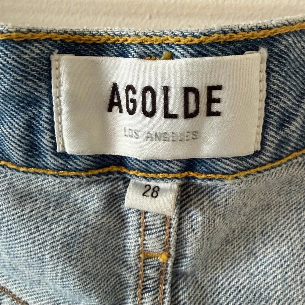 Agolde Parker Vintage Cutoff Organic Cotton Denim Shorts Size 28